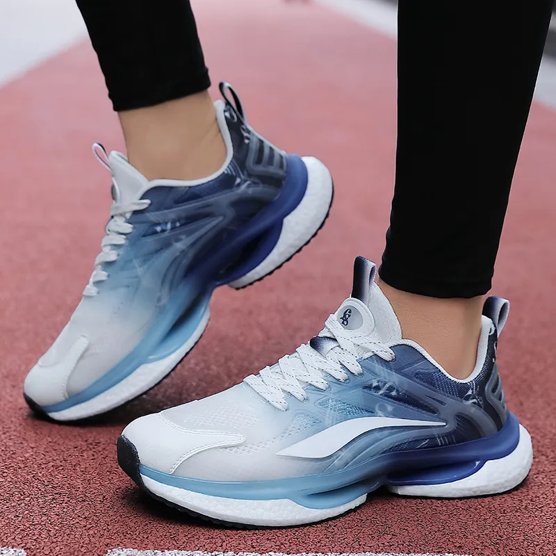 OFF WIERAH Slip Resistant Breathable Low Top Long Distance Running Running Shoes Unisex-3