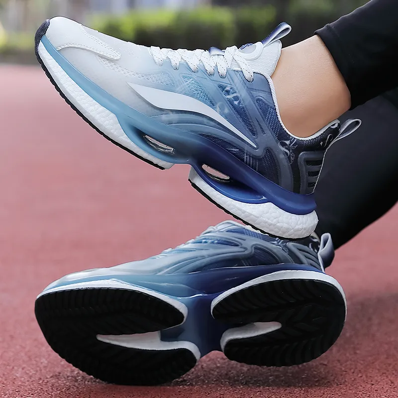 OFF WIERAH Slip Resistant Breathable Low Top Long Distance Running Running Shoes Unisex-7