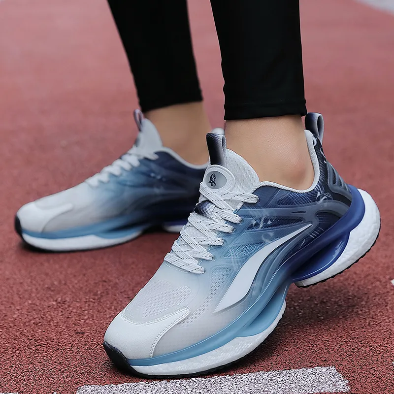 OFF WIERAH Slip Resistant Breathable Low Top Long Distance Running Running Shoes Unisex-2