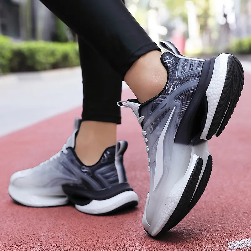 OFF WIERAH Slip Resistant Breathable Low Top Long Distance Running Running Shoes Unisex-11