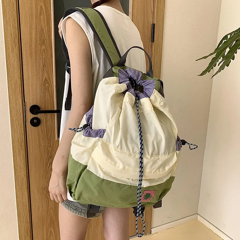 KAKAXI Nylon Backpack Unisex Yellow/Green-3