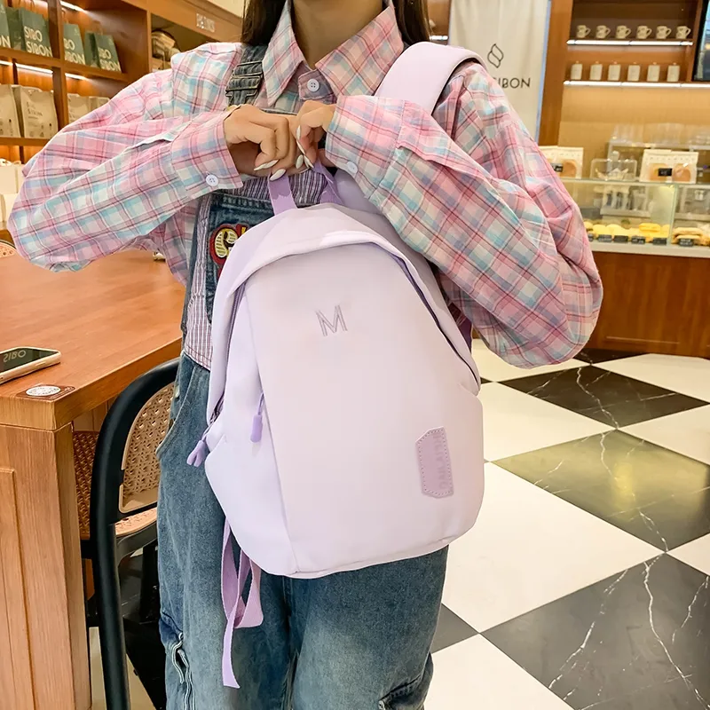 KAKAXI Nylon Backpack Women's Black/Purple/Yellow/Blue/Pink-2