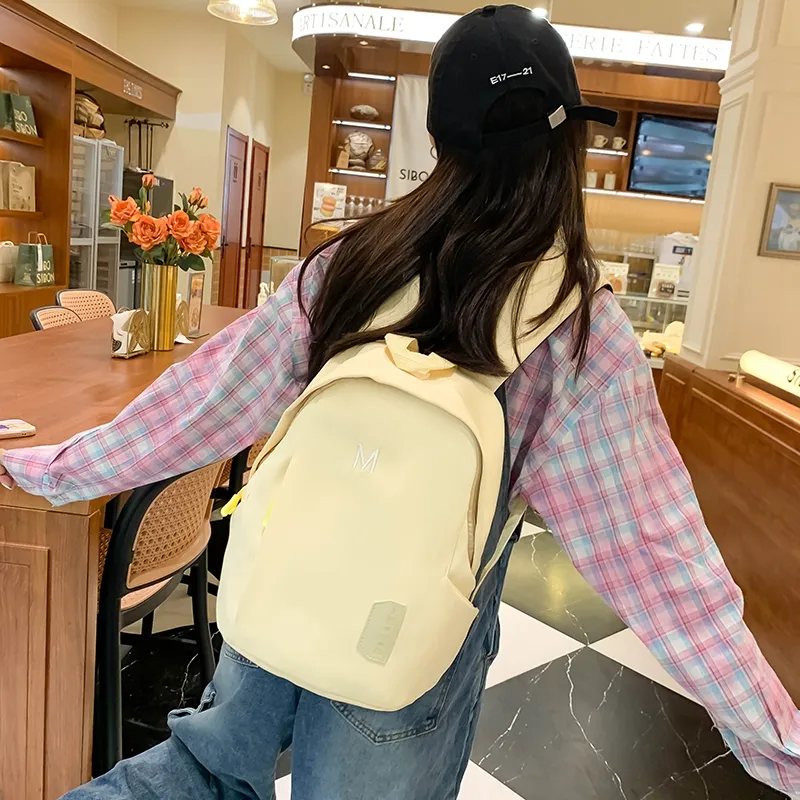 KAKAXI Nylon Backpack Women's Black/Purple/Yellow/Blue/Pink-5
