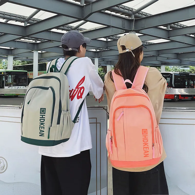 KAKAXI Nylon Backpack Laptop Bag Backpack Regular Unisex White/Green/Black/Orange-9