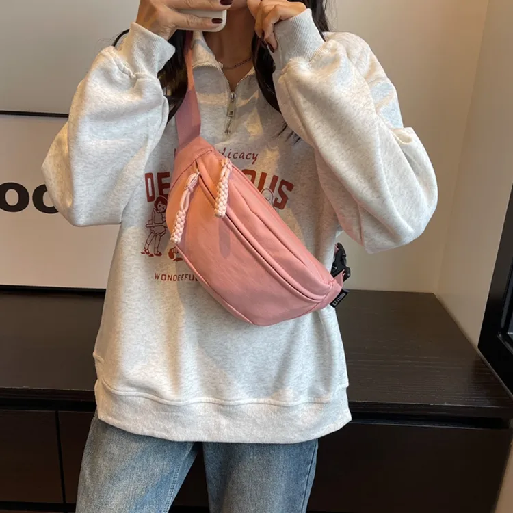 CMLZIUA Canvas Bag Cell Phone Fanny Pack Sling Bag Shoulder Bag Crossbody Bag Regular Unisex Multicolor-8
