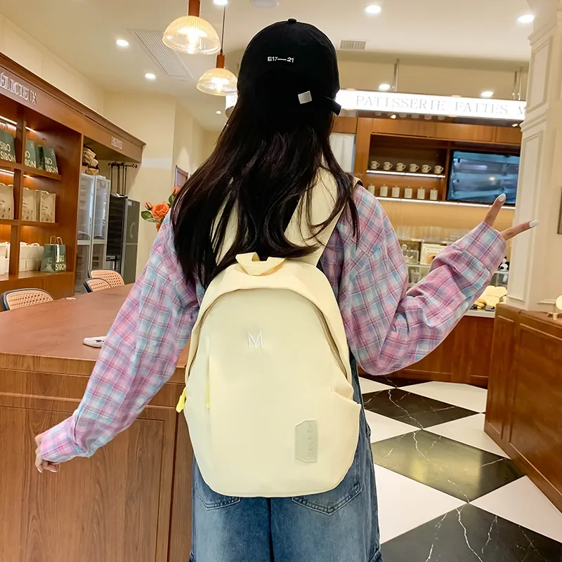 KAKAXI Nylon Backpack Women's Black/Purple/Yellow/Blue/Pink-4