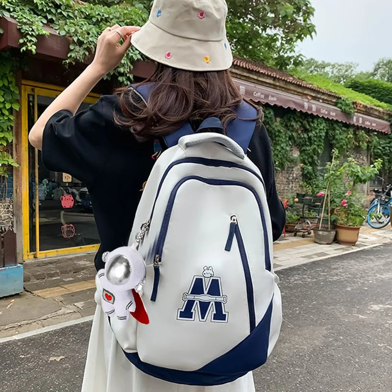 KAKAXI Nylon Backpack Regular Unisex Red/Blue/Khaki/Black/Red & Blue-4