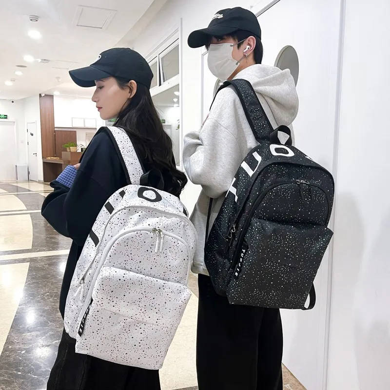 KAKAXI Oxford Backpack Unisex Black/White-2
