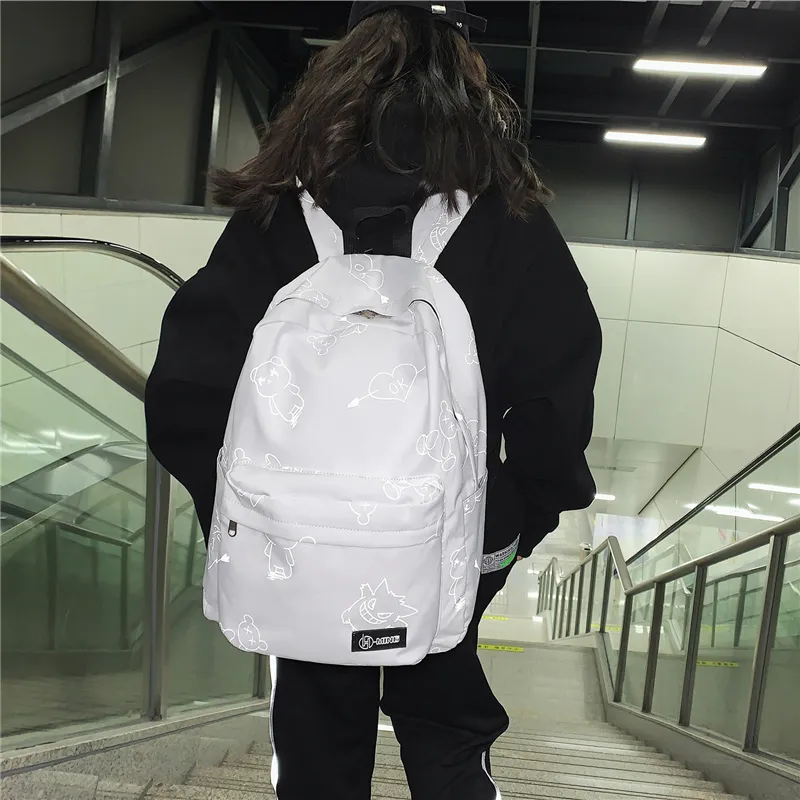 KAKAXI Nylon Backpack Regular Unisex Multicolor-12