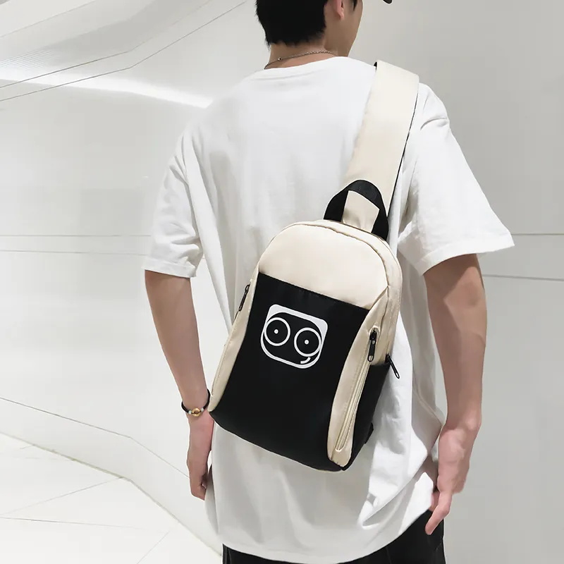 PULUWIRR Nylon Sling Bag Regular Unisex White/Black/Yellow/Green/Pink-10