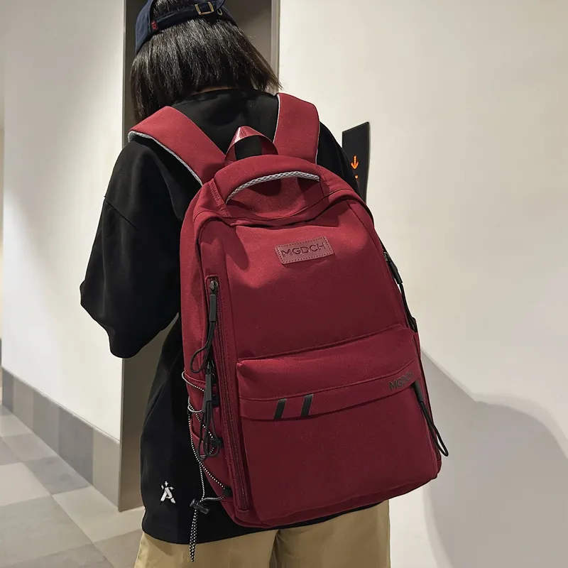 KAKAXI Nylon Backpack Unisex Black/White/Red/Blue-1