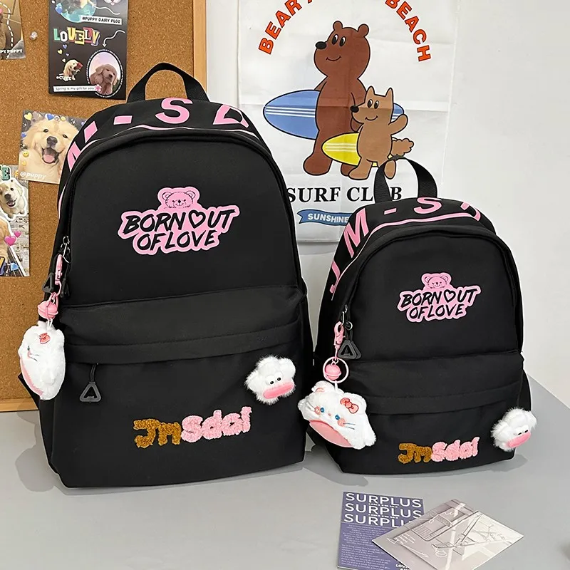 KAKAXI Nylon Backpack Black/White/Yellow/Green/Pink-1