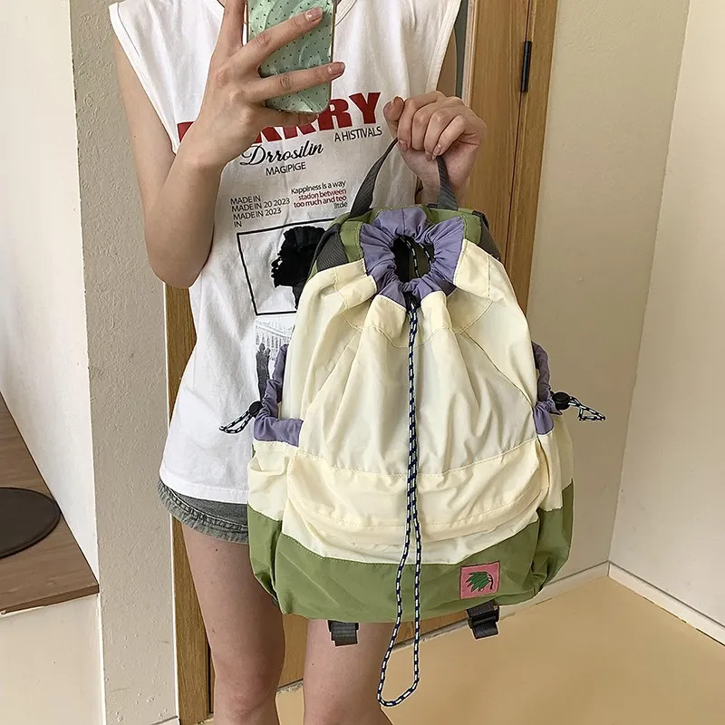 KAKAXI Nylon Backpack Unisex Yellow/Green-1