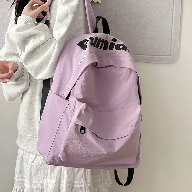 KAKAXI Nylon Backpack Unisex Black/White/Orange/Purple/Green-15