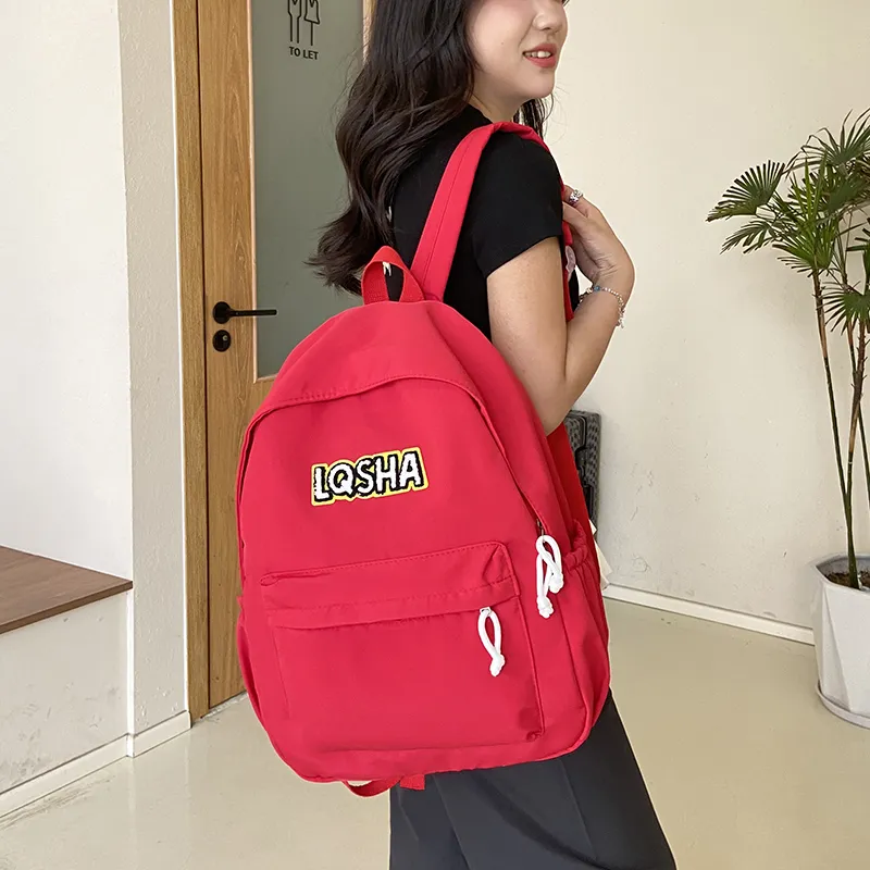 KAKAXI Nylon Backpack Unisex Black/White/Red/Yellow-7