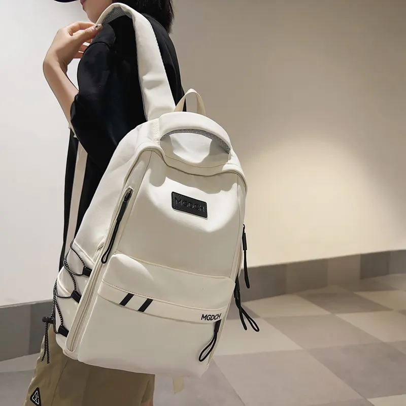 KAKAXI Nylon Backpack Unisex Black/White/Red/Blue-6