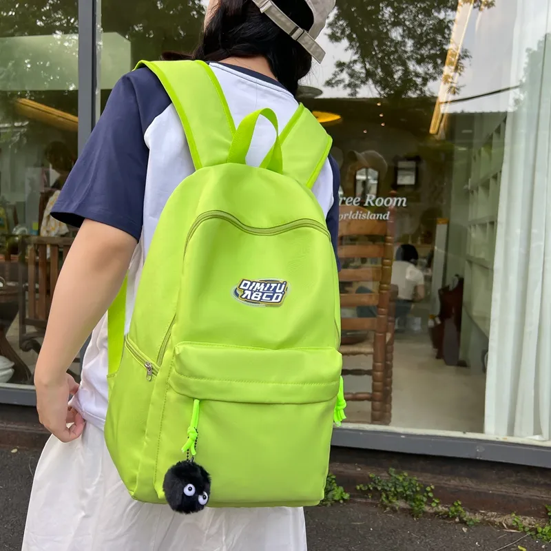 KAKAXI Nylon Backpack Unisex Black/Blue/Green/Pink-4