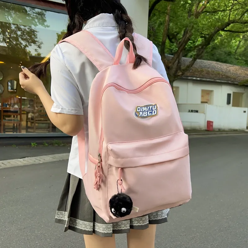 KAKAXI Nylon Backpack Unisex Black/Blue/Green/Pink-6