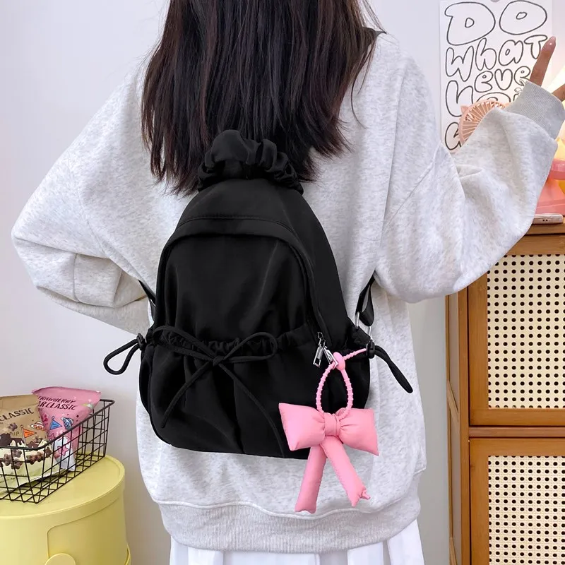 KAKAXI Nylon Backpack Women's Black/Khaki/Pink/Blue-1
