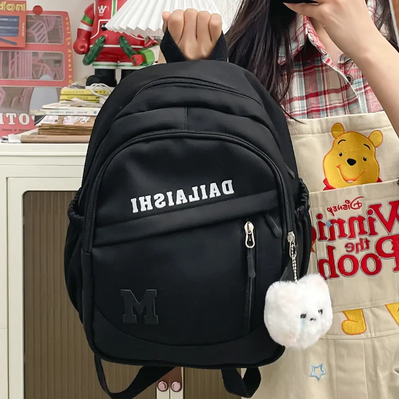 KAKAXI Nylon Backpack Regular Women's Black/Purple/Yellow/Green/Blue/Pink-1