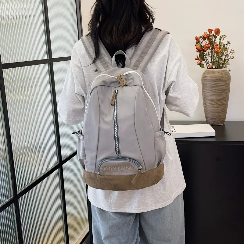 KAKAXI Nylon Backpack Unisex Gray/Green-1