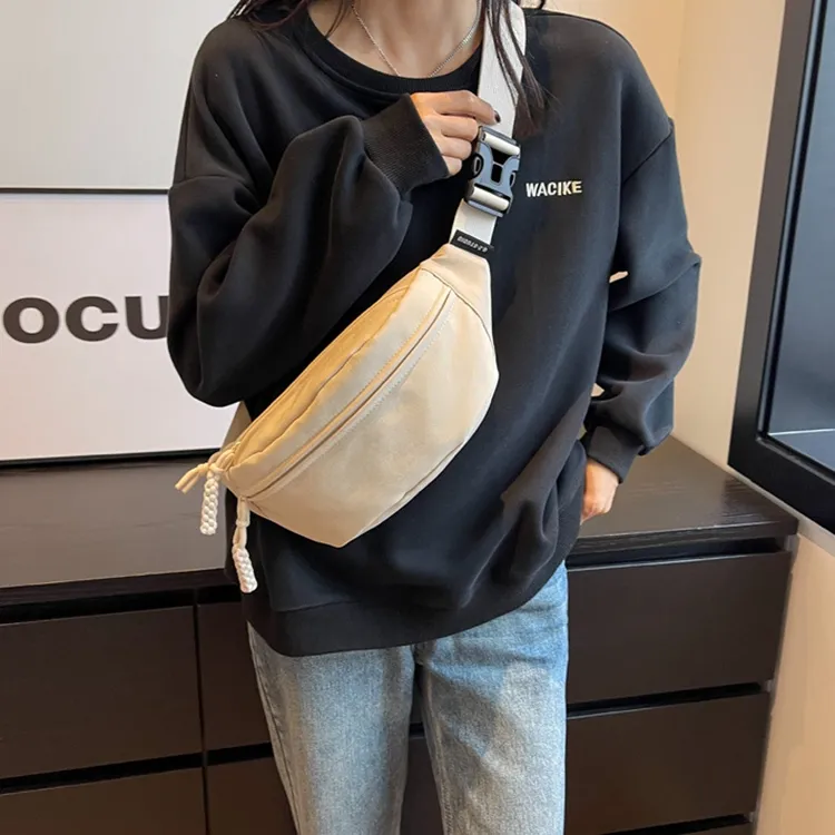 CMLZIUA Canvas Bag Cell Phone Fanny Pack Sling Bag Shoulder Bag Crossbody Bag Regular Unisex Multicolor-4