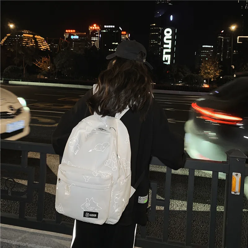 KAKAXI Nylon Backpack Regular Unisex Multicolor-14