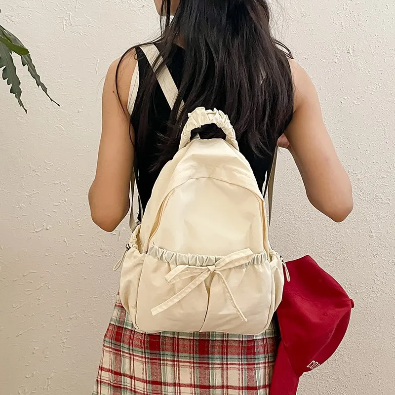 KAKAXI Nylon Backpack Regular Women's Black/Yellow/Blue-4