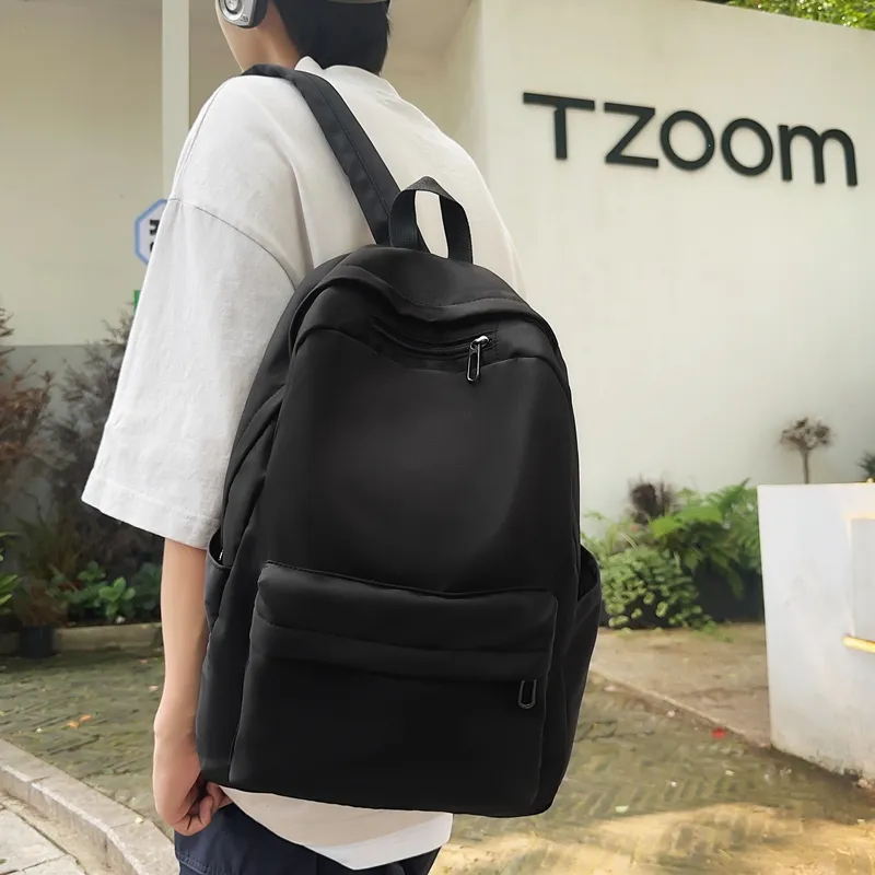 KAKAXI Nylon Backpack Unisex Black/Gray/White/Red-3