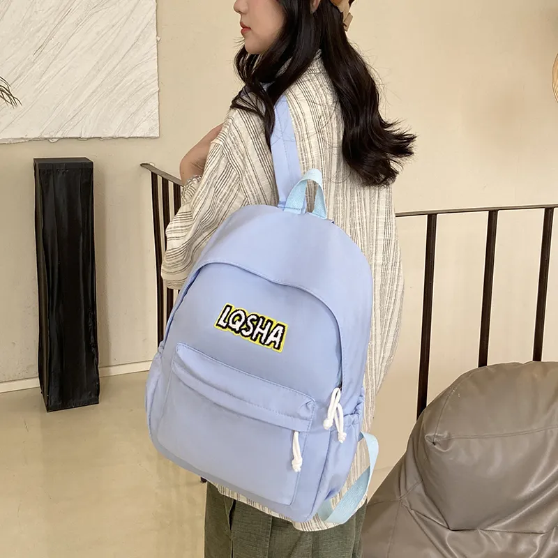 KAKAXI Nylon Backpack Unisex Black/White/Red/Yellow-17