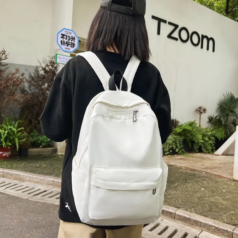 KAKAXI Nylon Backpack Unisex Black/Gray/White/Red-6