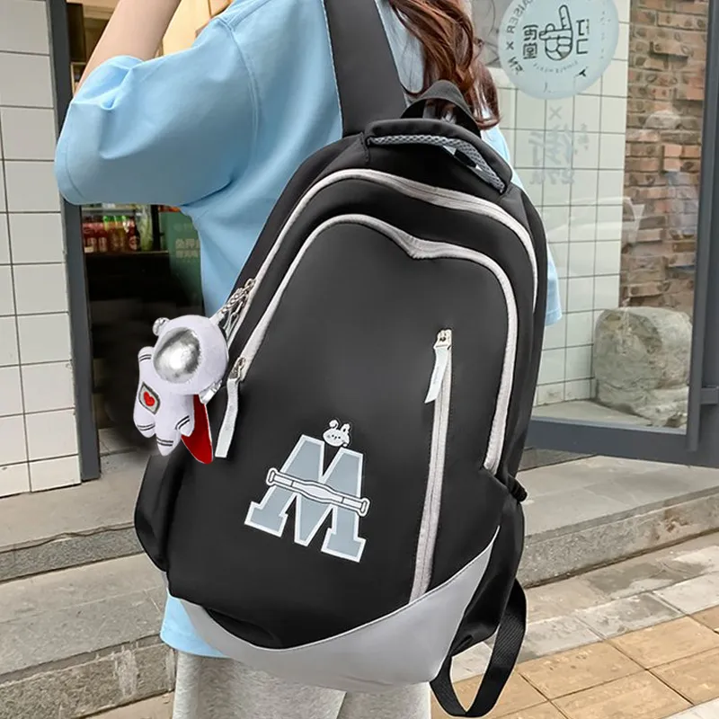 KAKAXI Nylon Backpack Regular Unisex Red/Blue/Khaki/Black/Red & Blue-9