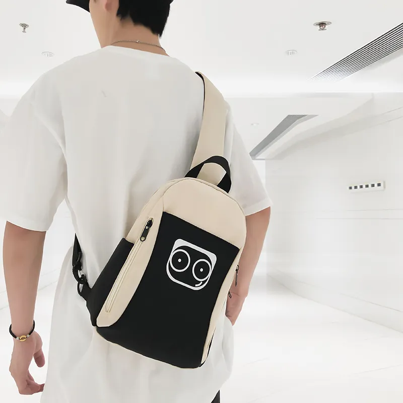 PULUWIRR Nylon Sling Bag Regular Unisex White/Black/Yellow/Green/Pink-11