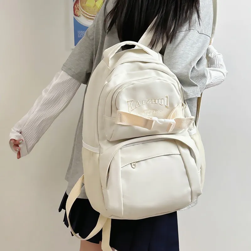 KAKAXI Nylon Backpack Unisex Blue/White/Blue & Green-1