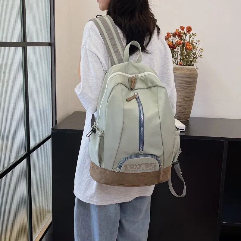 KAKAXI Nylon Backpack Unisex Gray/Green-3