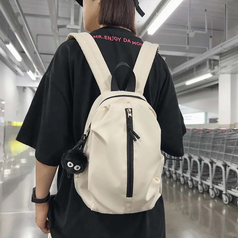 KAKAXI Nylon Backpack Regular Unisex Black/White/Pink/Red/Green-7