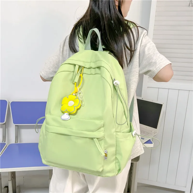 KAKAXI Composite Cloth Backpack Women's Black/White/Red/Green-12