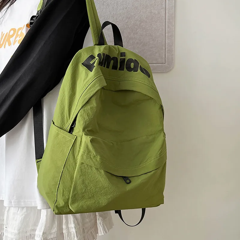 KAKAXI Nylon Backpack Unisex Black/White/Orange/Purple/Green-23