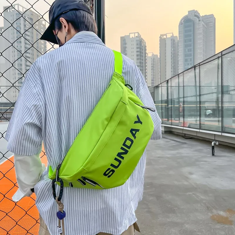 KAKAXI Oxford Shoulder Bag Crossbody Bag Regular Unisex Ecru Gray Black Neon Green Pink-11