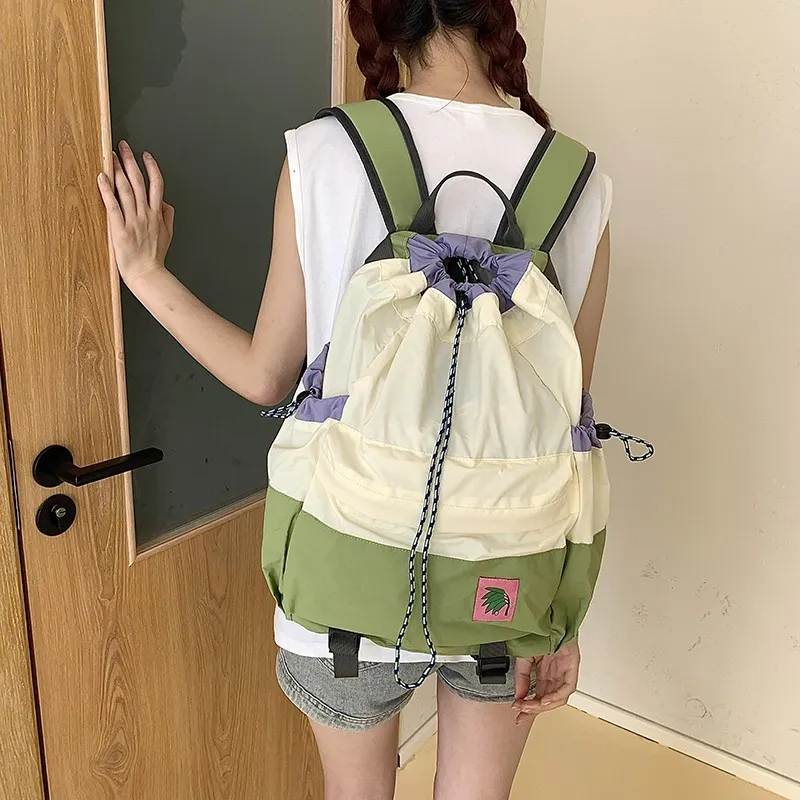 KAKAXI Nylon Backpack Unisex Yellow/Green-2