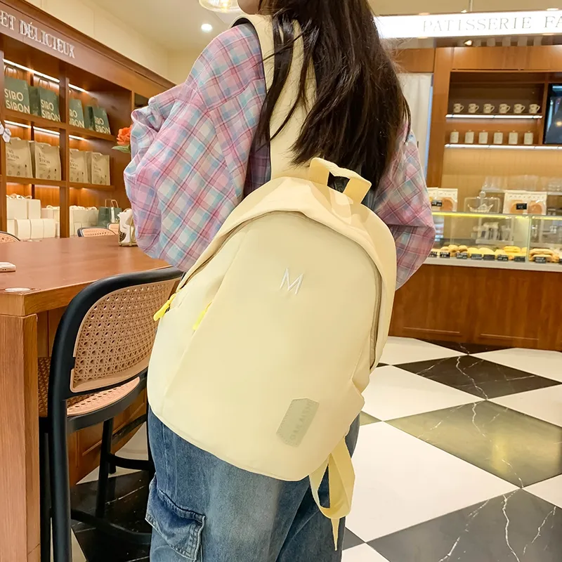 KAKAXI Nylon Backpack Women's Black/Purple/Yellow/Blue/Pink-6