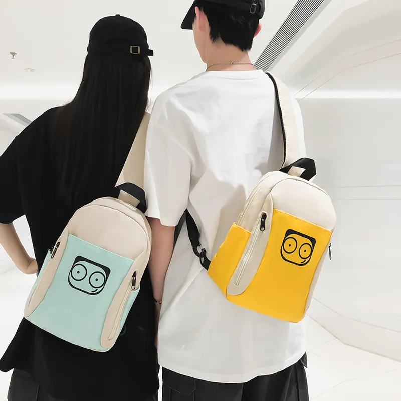 PULUWIRR Nylon Sling Bag Regular Unisex White/Black/Yellow/Green/Pink-14