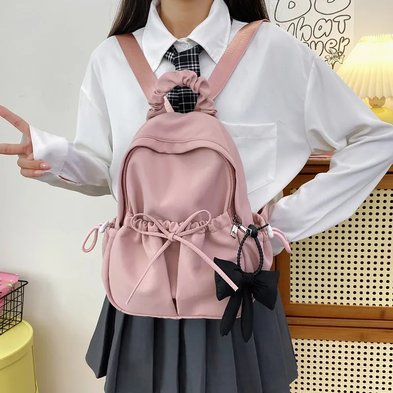 KAKAXI Nylon Backpack Women's Black/Khaki/Pink/Blue-10