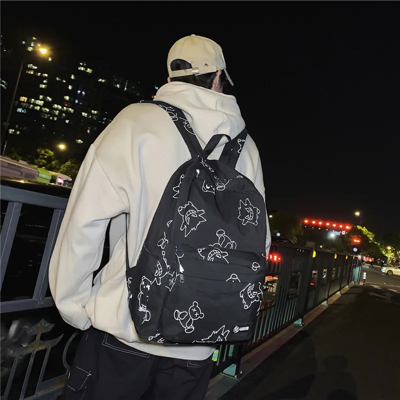 KAKAXI Nylon Backpack Regular Unisex Multicolor-8