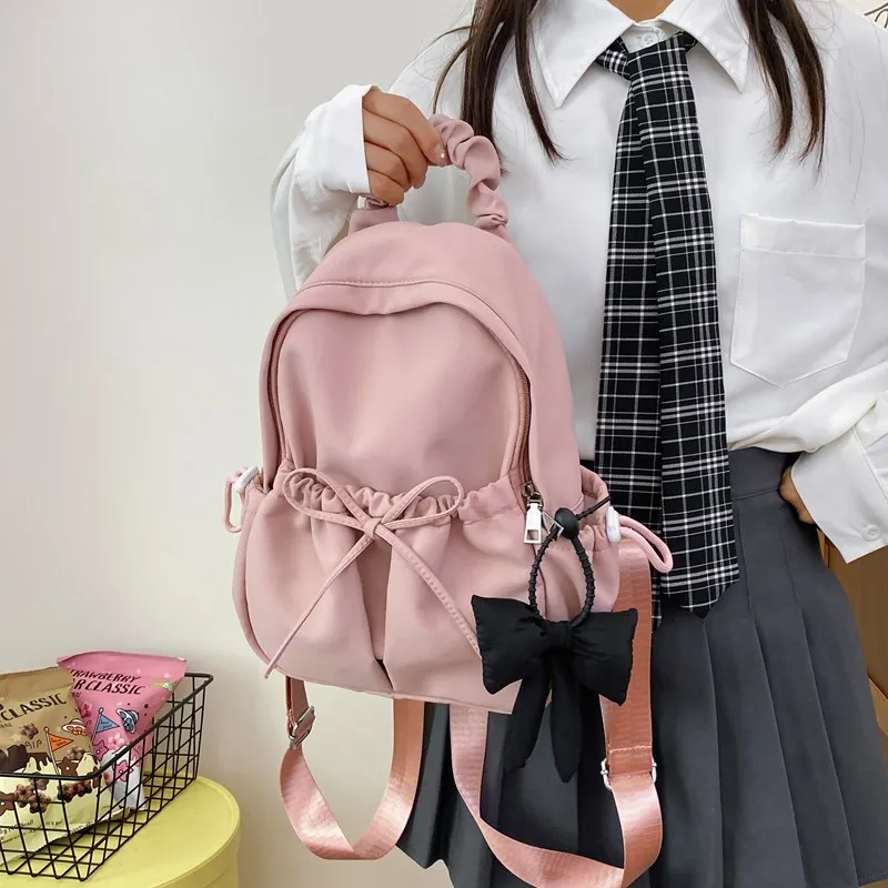 KAKAXI Nylon Backpack Women's Black/Khaki/Pink/Blue-11