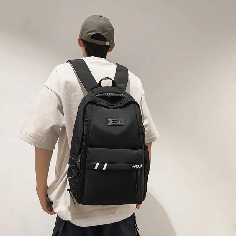 KAKAXI Nylon Backpack Unisex Black/White/Red/Blue-4