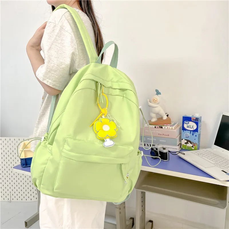 KAKAXI Composite Cloth Backpack Women's Black/White/Red/Green-10