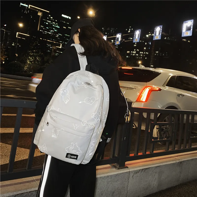 KAKAXI Nylon Backpack Regular Unisex Multicolor-11