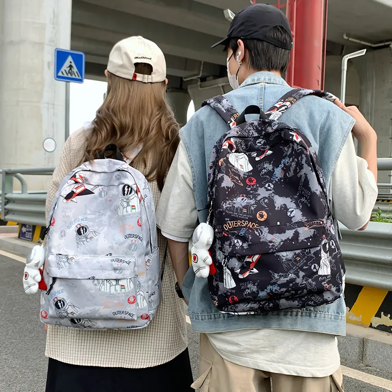 KAKAXI Nylon Backpack Regular Unisex Black/Gray/Green/Blue-1