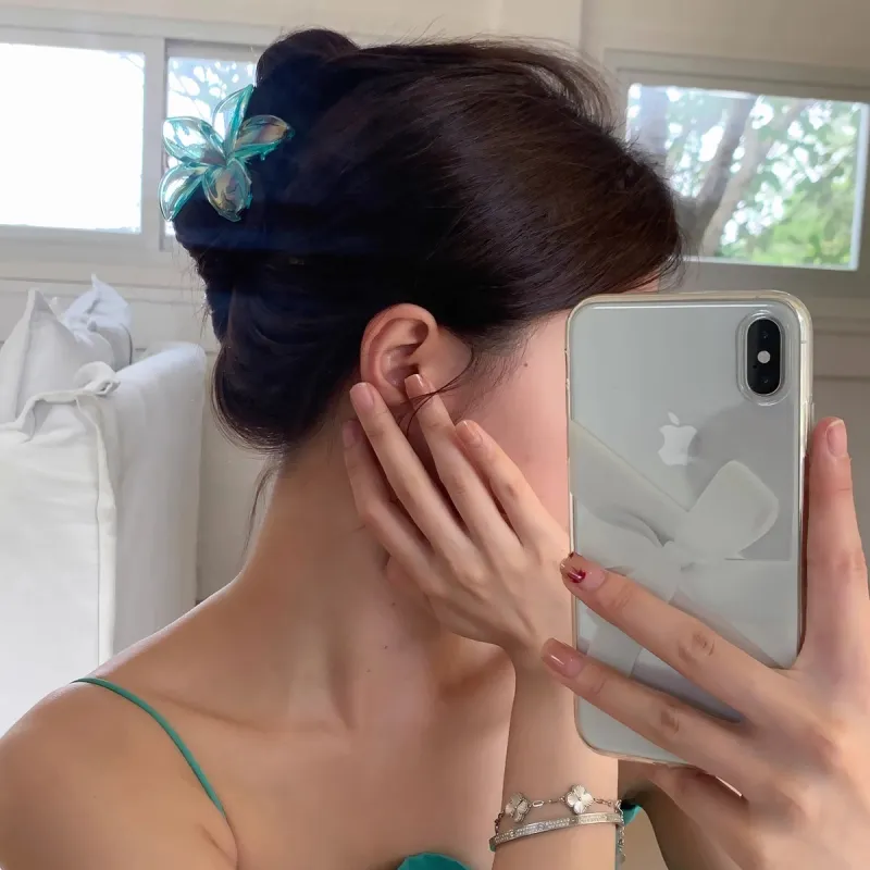 Specialoutlook Acrylic Hair Clips Women's-11
